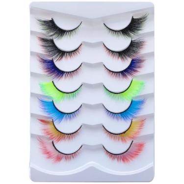 Imagem de Cílios postiços abertos em 7 pares Color Angel Fluffy Wispy 17 mm - ou