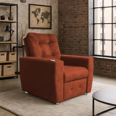 Imagem de Poltrona Cadeira Do Papai E Mamãe Reclinável Retrátil Para Sala De Des