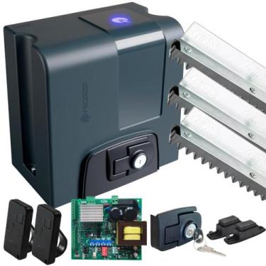 Imagem de Kit Motor Portão Rossi Dz Nano Nitro Bivolt 4m Cremalheira Até 650kg