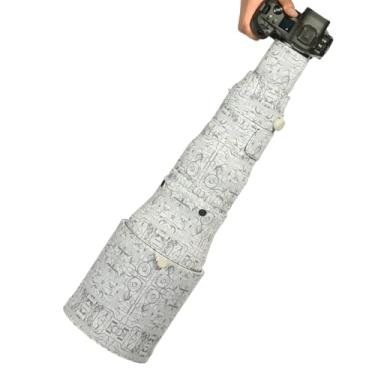 Imagem de CHASING BIRDS Revestimento impermeável de camuflagem de lente para Nikon AF-S 600 mm F4 E FL ED VR capa protetora de lente à prova de chuva versão III (branco elétrico, com FTZ-II)