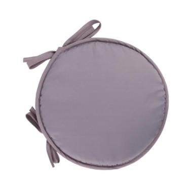 Imagem de Bothyi Almofada para cadeira redonda, minimalista, versátil, com laços, almofada para assento de ioga para casa, cozinha, sala de estar, decoração de casa, Cinza Claro