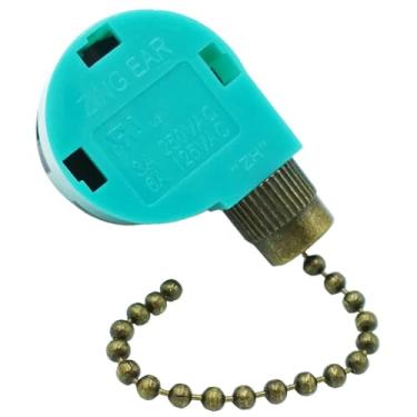 Imagem de PaeorRorL Interruptor De Ventilador Teto 3 Velocidades E 4 Fios Zing Ear Ze-268S6 Com Corrente Substituição Para Ventiladores, Luminárias Parede, Armário (Corrente Bronze)