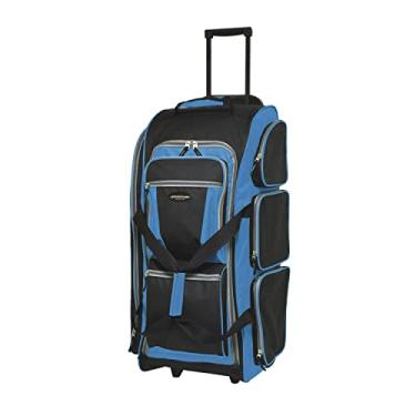 Imagem de Travelers Club Xpedition Bolsa esportiva com rodinhas verticais de 76 cm, Azul, 30" Suitcase, Xpedition Bolsa esportiva vertical de 76 cm com vários bolsos