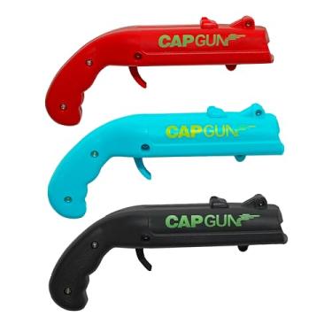 Imagem de Abridor de garrafas com tampa, lançador, atirador, arma de tiro divertida, abridor de bebidas criativo, para bebidas, jogos, festa familiar, bar, churrasqueira ao ar livre (3, vermelho-preto-azul)