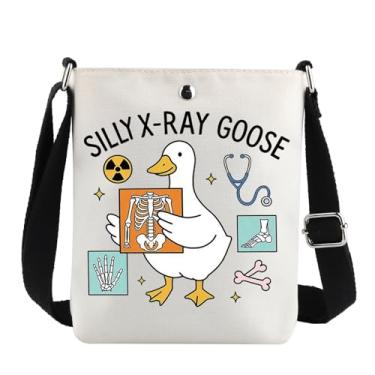 Imagem de G2TUP Bolsa transversal Xray Goose X-Ray Tech Gifts Xray Goose Nurse Shoulder Bag Radiology Technologist Crossbody Bag, Silly X-ray Cb, Ocidental