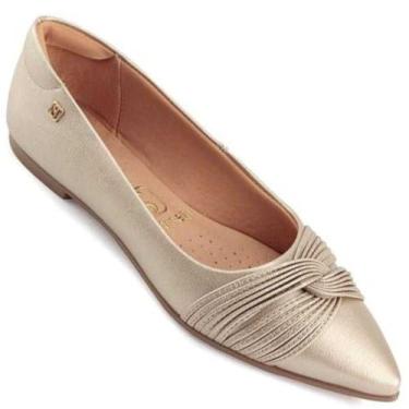Imagem de Sapatilha Feminina Santinelli Bico Fino Bege 36