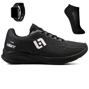 Imagem de Kit Tenis Esportivo Masculino Feminino Adulto Academia Treino Caminhada + Meia e Relogio