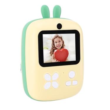 Imagem de Akozon Câmera de Impressão Instantânea Portátil Pequena, Mini-foto Portátil Portátil, Impressão Fotográfica de 8080p 80mp, Impressão Em Preto e Branco, Design Micro Compacto para Uso (GREEN)