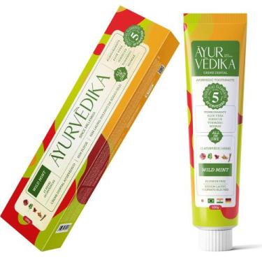 Imagem de Creme dental ayurvédico sem flúor wild mint 100g yurvèdika