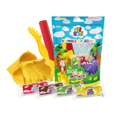 Imagem de UTIGUTI Kit de Massinha Soft, Animais da Selva, 12 peças