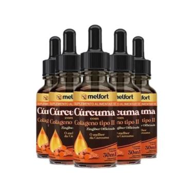 Imagem de Kit 5X Cúrcuma Com Colágeno Tipo 2 Melfort 30Ml