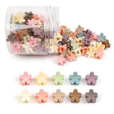 Imagem de Clipes de cabelo TEBIEKOY Mini Flower, 100 unidades para mulheres, men