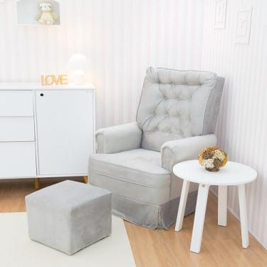 Imagem de Poltrona Amamentação Alice com Puff e Balanço Gariani