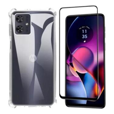 Imagem de Kit Capa Transparente + Película 3D Moto G54 Lançamento