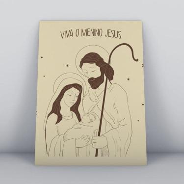 Imagem de Quadros TAC religião Cristã 016 - 20x30cm em MDF - Colorido