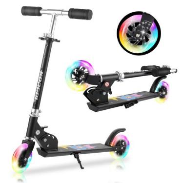 Imagem de Scooter Plegable KORGOL para Niños de 3 a 10 Años con Ruedas LED Negro