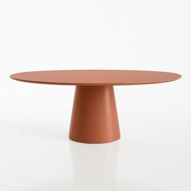 Imagem de Mesa de Jantar Cone Oval 244x137 cm Laca Terracota
