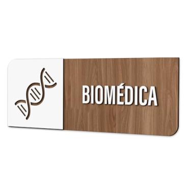 Imagem de Placa de Sinalização Indicativa - Biomédica/Biomedicina