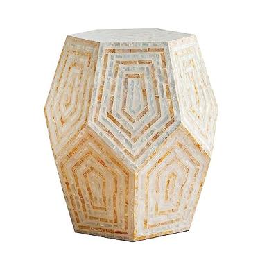 Imagem de Mesa de centro de design simples, mesa de canto pequena, mesa de centro de 45 x 53 cm, banco de jardim, suporte de plantas, mesa de canto para sala de estar, quarto, varanda, lateral minimalista