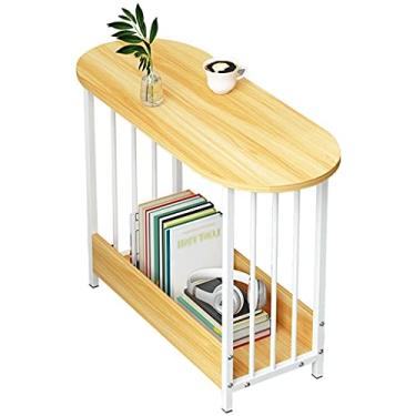 Imagem de Mesa de centro de design simples, mesa de centro pequena móvel simples para sala de estar, mini mesa de chá, sofá, mesa de cabeceira, mesa de canto de café, sala de estar, pequenos espaços, mesa