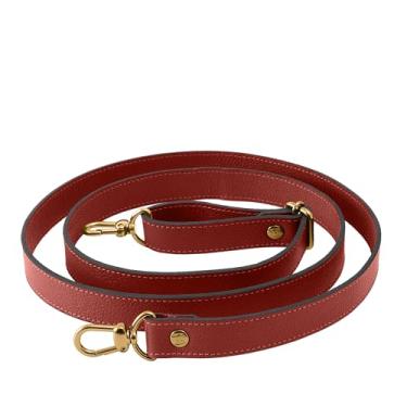 Imagem de Alça Transversal de Couro Bovino Legítimo Ajustável C/Mosquete Dourado P/Bolsa Mariart 2 cm (Cereja)