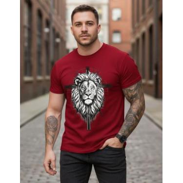 Imagem de Camiseta Masculina Estampa Leão 100% Algodão Premium Estilo - Versitz,