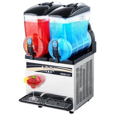 Imagem de Máquina de Bebidas Geladas VEVOR, Duplo Tanque 15 Litros x2 em Aço Inox, Perfeita para Festas e Negócios de Alimentação