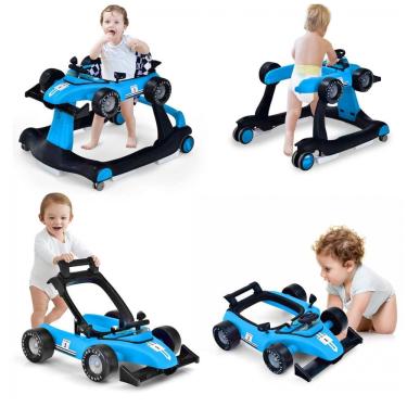Imagem de Andador Infantil Interativo 4 em 1 com Sons, Luzes e Atividades, HONEY JOY, Azul