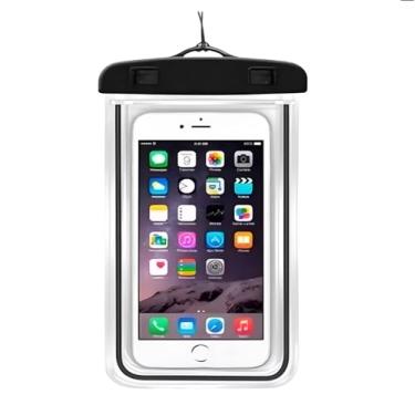 Imagem de 2 Capa Celular Bolsa A Prova D'água Transparente Cor Universal Praia Piscina Viajar