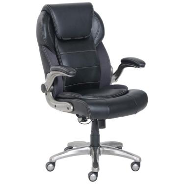 Imagem de 50610 Cadeira de Escritório Executiva Ergonômica Giratória com Apoio de Braços e Suporte Lombar Ajustável, Preta