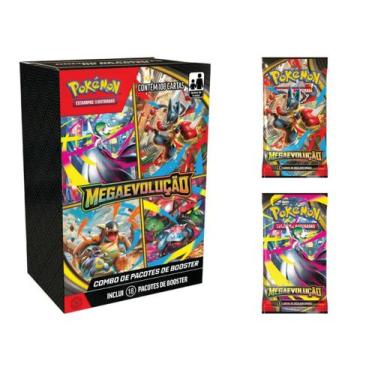 Imagem de Combo de Pacotes Booster 108 Cartas Pokémon TCG Coleção Megaevolução O