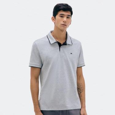 Imagem de Camisas Polo Hering Masculina, Cinza claro, G