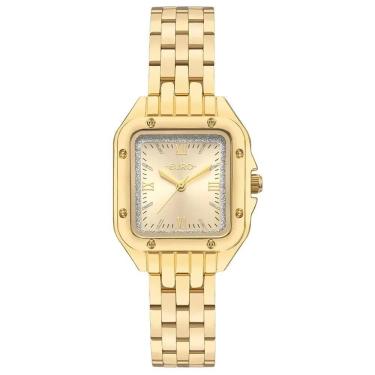 Imagem de Relógio Euro Feminino Ref: Eu2035zai/4d Clássico Retangular Dourado