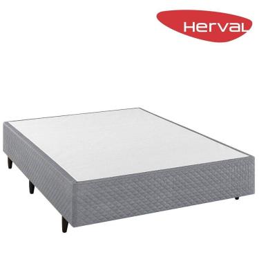 Imagem de Base Cama Box Casal Herval Parma 39x138x188 cm, Cinza