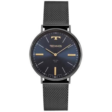 Imagem de Relógio Technos Masculino Ref: 2025lua/1a Slim Mesh Grafite