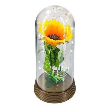 Imagem de Luminária Redoma Cúpula Com Girassol Presente Para Namorada - Amor Lin