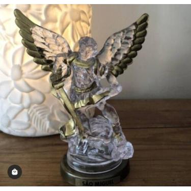 Imagem de Luminária Imagem São Miguel Arcanjo Anjo Guardião Da Igreja com Luzes 