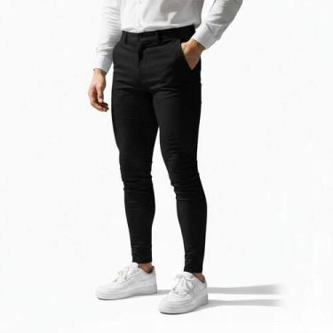Imagem de Calça Social Bengaline Masculina com Elastano Skinny - Mitchelgutto, P