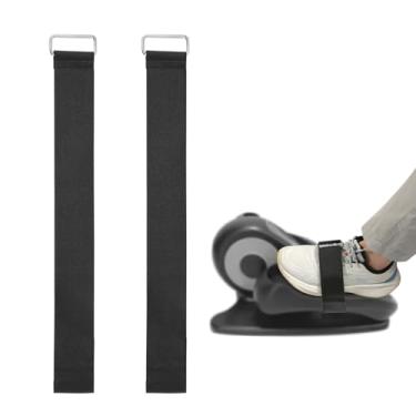 Imagem de 2 peças de tiras de pedal elípticas, alças universais ajustáveis para pedal de exercitador de perna para máquina de remo, treinamento de pernas, peddler idosos, acessórios esportivos de fitness
