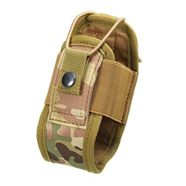 Imagem de Suporte de rádio, capa protetora, suporte de nylon, bolsa de transporte vermelha e azul para armazenamento ajustável de duas maneiras walkie talkie