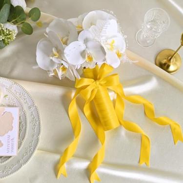 Imagem de Rolo de 2,5 cm, fita de cetim para embrulho de presente, casamento, artesanato, Natal, Páscoa, floral, cabelo, decorações de convites e mais milho