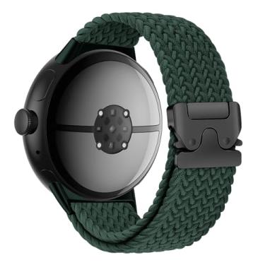 Imagem de Pulseira trançada para Pixel Watch 2 de 41 mm, para Google Pixel Watch/Pixel Watch 3 de 45 mm de 41 mm para homens/mulheres, pulseira esportiva Correa com fivela de paraquedas elástica de nylon