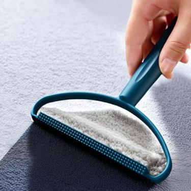 Imagem de Ferramenta de remoção de fiapos dupla face, roupas de sofá, tapete, limpeza de detritos de cabelo com alça ergonômica, casa, viagem, lavanderia, estofamento