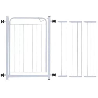 Imagem de Portão Pet Grade Para Cachorro Cercado De Proteção(Branco 78cm A 133cm)