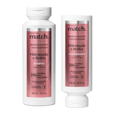 Imagem de Combo Kit Match Hidratação e Brilho: Shampoo 300ml + Condicionador 280ml