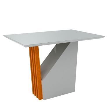 Imagem de Mesa de Jantar 4 Lugares 1,20m Tampo De Madeira Com Vidro