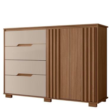 Imagem de Cômoda Texas 2 Portas E 4 Gavetas Caarvalho Fendi