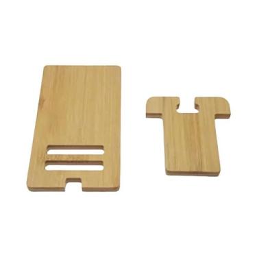 Imagem de Suporte De Telefone De Mesa Em Bambu, Suporte De Carregamento Para Sma