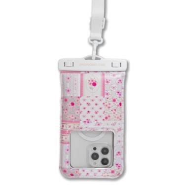 Imagem de Sonix Bolsa de telefone à prova d'água - Capa flutuante para telefone bolsa seca com cordão transversal - Essenciais de viagem de cruzeiro na praia - Compatível com todos os dispositivos, compatível