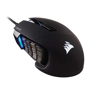 Imagem de Corsair Mouse para jogos Scimitar RGB Elite com fio MOBA/MMO – 18.000 DPI – 17 botões programáveis – compatível com iCUE – PC, Mac, PS5, PS4, Xbox – Preto